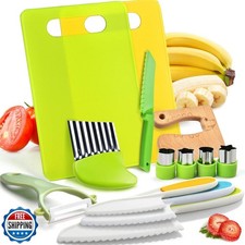Montessori Kitchen Tools,13Pcs Toddler Knife Set Kids Knife Set f