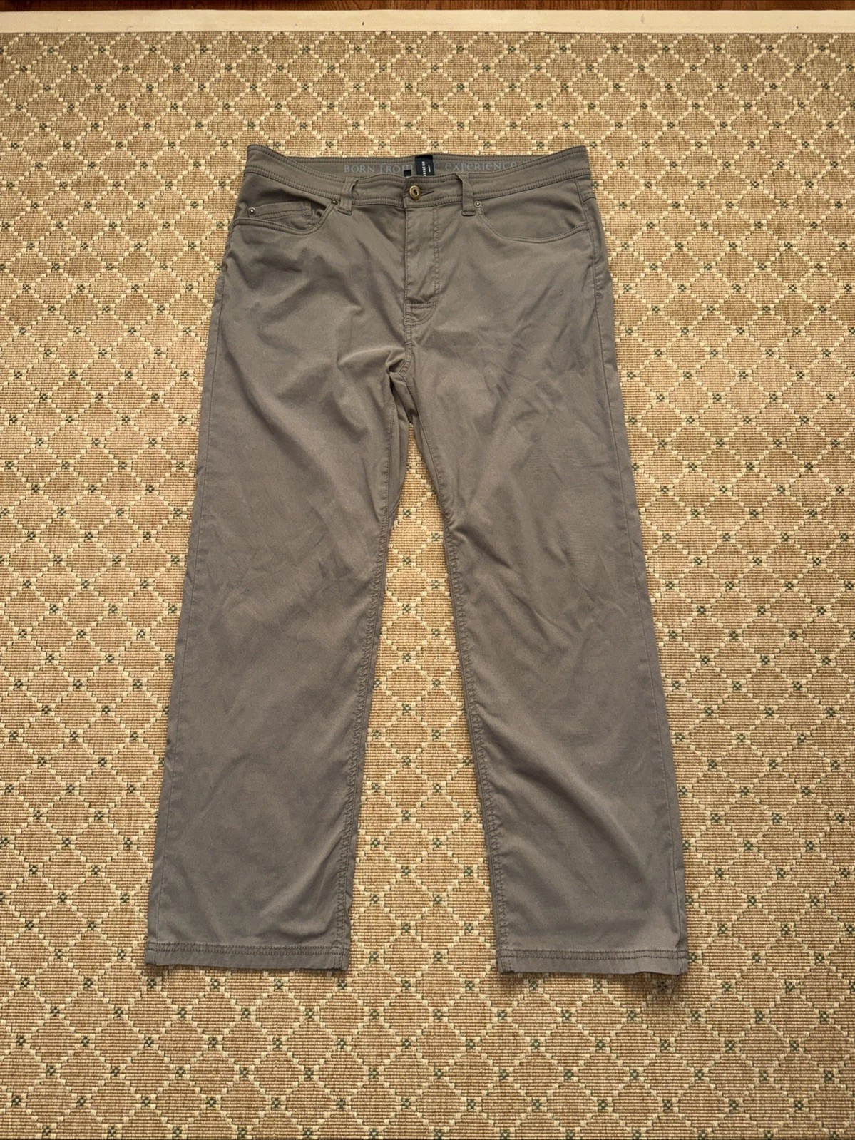Prana Brion Pants Men 36x30 Slim Fit Nylon Stretch Brown