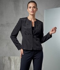 Preston  York 100 silk Black Blazer Size 10 Embroidered Beaded