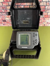 Humminbird Wide One Hundred Portable Fish Finder w 455 Sensor & Case, working