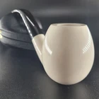 XLARGE Smooth apple meerschaum pipe handmade block meerschaum by carver Adnan