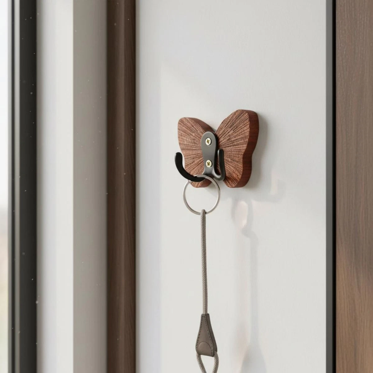 Relaxdays Portachiavi da Muro, 3 Ganci Porta Chiavi da Parete a Forma di Chiave, Decorativo, 12