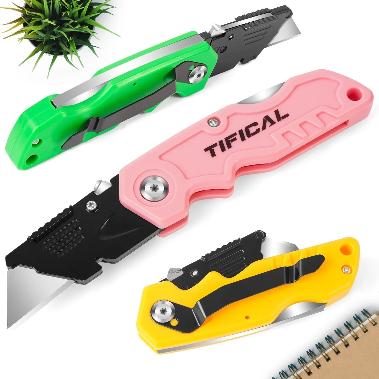 W/ 5 Blades Heavy Duty Box Cutter With Quick Blade Change