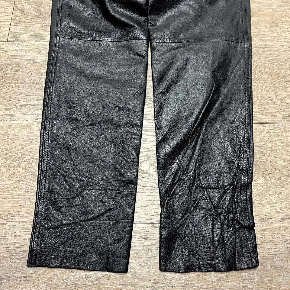 HARLEY DAVIDSON MOTO CUERO PANTALONES MUJER TALLA 36/8 NUEVO SIN ETIQUETAS 27x32 Foto 2 de 4