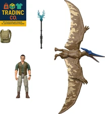 Jurassic World Rebirth Human & Dinosaur Figure Pack, Dr Henry Loomis & Pteranodo