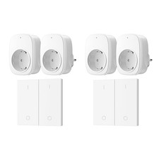 DEWENWILS Funksteckdosen Set 4 Steckdosen 2 Wandschalter 3680W kein WLAN