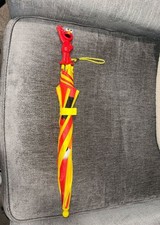 Vintage Sesame Street Elmo Kids Stick Umbrella with 3D Figural Handle