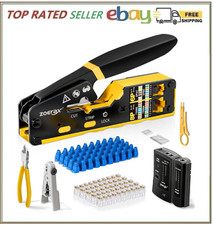 Ethernet Crimping Tool Kit for RJ45, CAT5, CAT6 with Cable Tester  Connectors