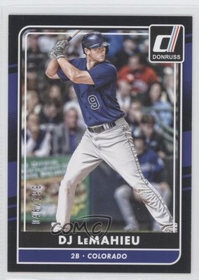 2016 Panini Donruss Black Border 46/199 DJ LeMahieu #173 ga8