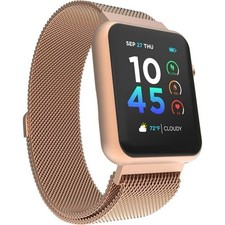 iTouch Air 4 Unisex Rose Gold-Tone Mesh Bracelet Smartwatch 41mm