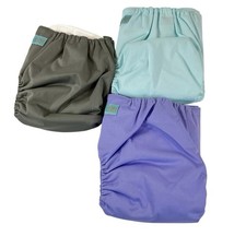 Alva Baby Cloth Diapers With Inserts Lot of 3