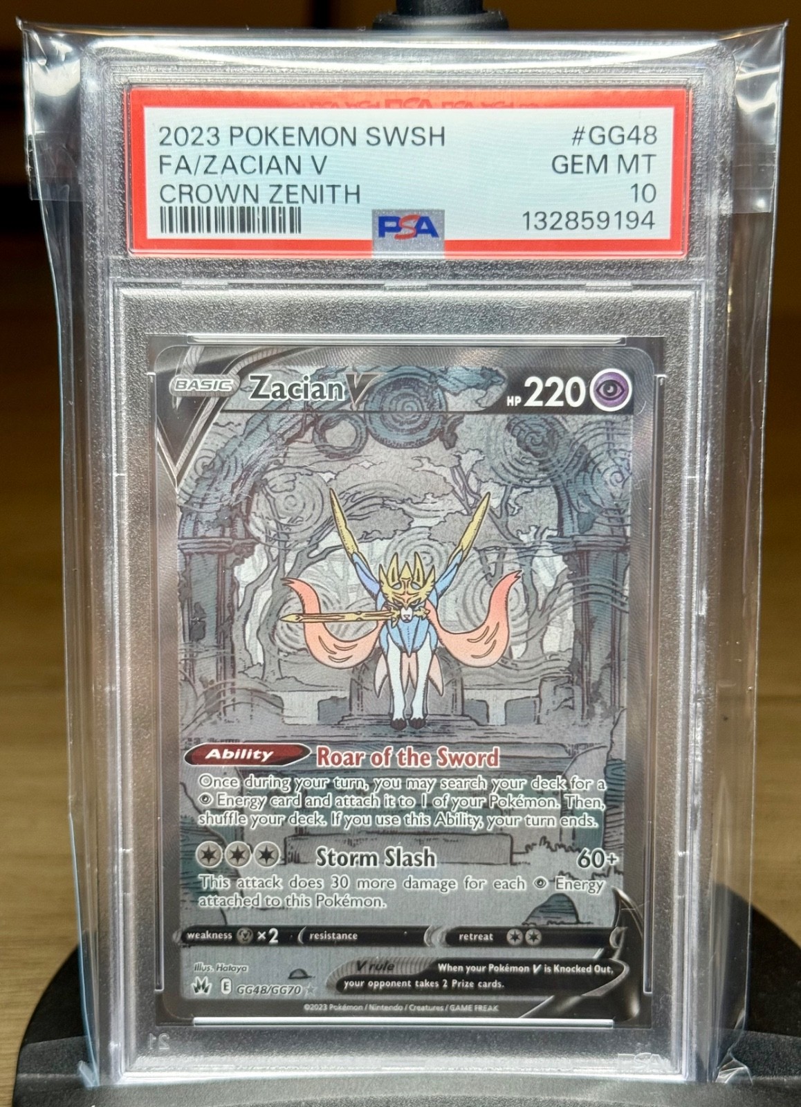 PSA 10 Zacian V #GG48 Pokémon SWSH Crown Zenith English 2023