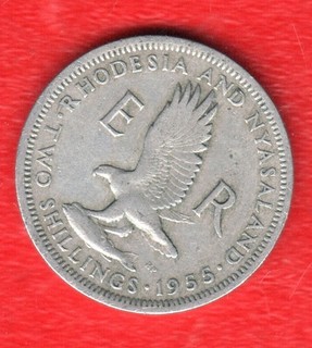 RHODESIA 2 SHILLING 1955