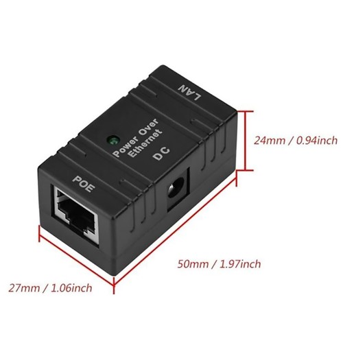 10* Passive RJ-45 POE Injector Splitter Over Ethernet Adapter For LAN Network - Afbeelding 2 van 8
