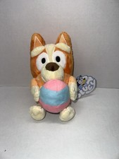 Bluey Bingo Holding Egg 7.5" Stuffed Animal Plush Cartoon Dog NWT