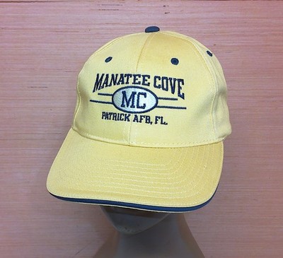 Manatee Cove MC Patrick AFB Florida Pastel Yellow Hat Cap Adult OSFA Adjustable