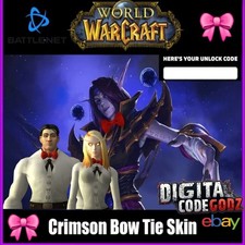 World of Warcraft x Midnight Pringles 🎀 Cravatta con fiocco cremisi 🎀 oggetto bottino trasmogrificato