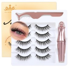Magnetic Eyelashes with Eyeliner Natural Look Lashes Black