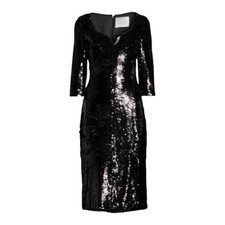 NWT Hugo Boss Women's "Dihera" Black Sequin Embellished Dress US 2 IT 38