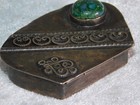 Vintage Signed Israel Shattuckite Sterling Silver Pill Snuff Trinket Box 1 7/8" — photo 4