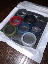 Thunderfit Born Victorious Flexible Mens Silicone Wedding Ring 7 Pack - SIZE 7