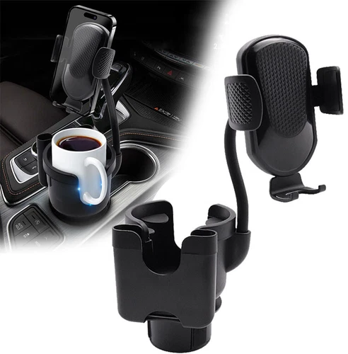 360° Universal Cup Holder Car Mount Cradle for Cell Phone Drink Organizer Holder