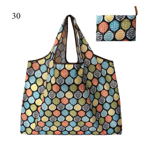 Grande Borsa Riutilizzabile Impermeabile Shopping Spalla Pieghevole per Vita Eco - Imagen 31 de 34