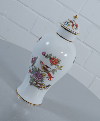 edle Hollohaza 1831 Porzellan Deckel Vase Blumenvase Amphore Urne Hungary RAR 1