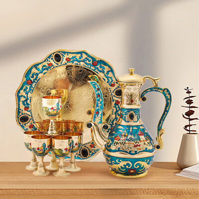 Turkish Tea Set Designs Turkish Tea Set Vintage Coffee Set W/ Pot w/6 Cups for Wedding ...