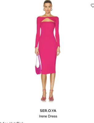 long sleeve hot pink midi dress Puff Sleeves Pink Long Sleeve Long Dress Puff Sleeve Dress Hot Pink Bardot Dress  Long Sleeve Blush Pink