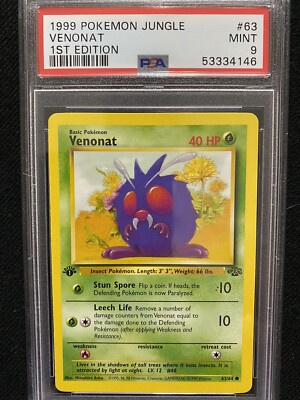 Ryota。 1999 Pokemon Jungle 1st Edition Venonat 63/64 PSA 9 Mint | eBay