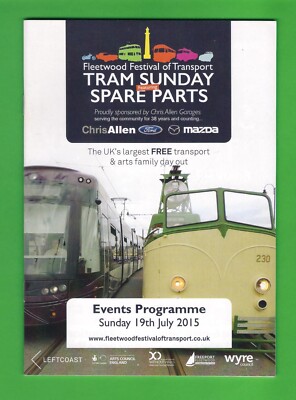Veranstaltungsprogramm ~ Fleetwood Festival of Transport - Straßenbahn Sonntag - Juli 2015