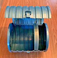 Vtg. Blue Metal Compco Corp 8mm Film Reel Bank for 6 Reels e-09