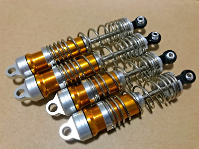 BIG BORE ALUMINUM Shock w/ 4mm shaft Traxxas Rustler 4x4 VXL XL5 Gold 