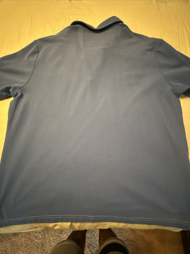 Tommy Bahama Island Zone Polo Shirt Men’s XL Blue Solid Supima Cotton