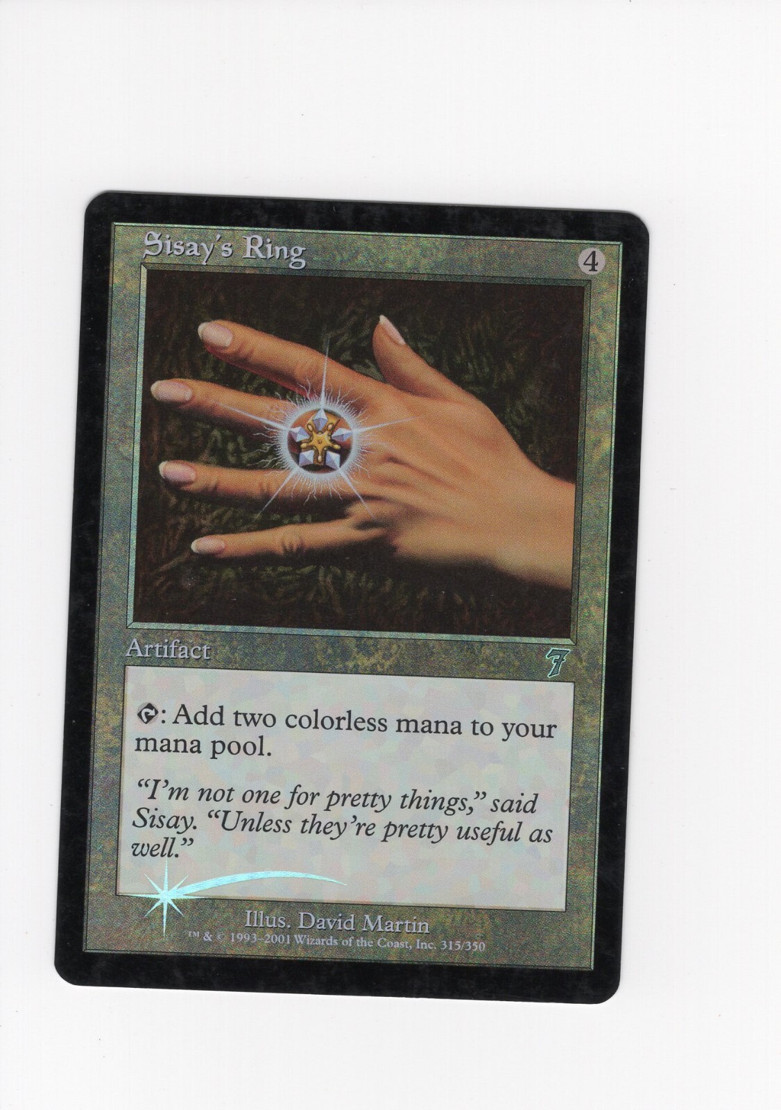Sisay's Ring FOIL 7th Edition LP light clouding MTG Magic the Gathering