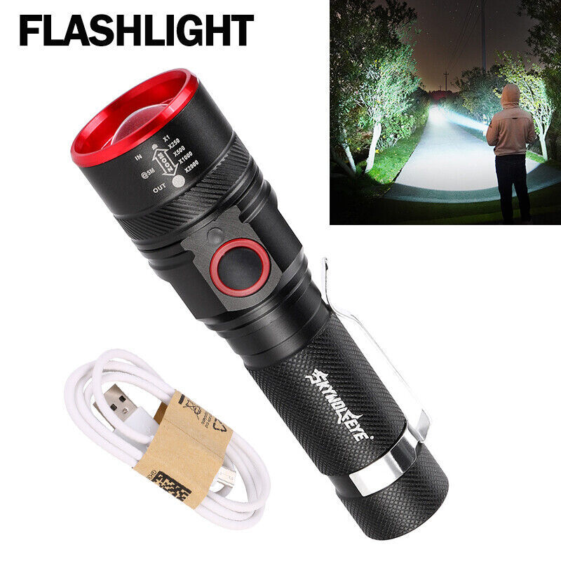 Super Bright Tactical LED Flashlight Torch Small Handheld Light Rechargeable - Picture 7 of 12