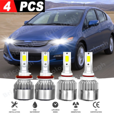 For Honda Insight 2010-2014 - 6000K LED Headlight High Low Beam Bulbs Combo 4PCs