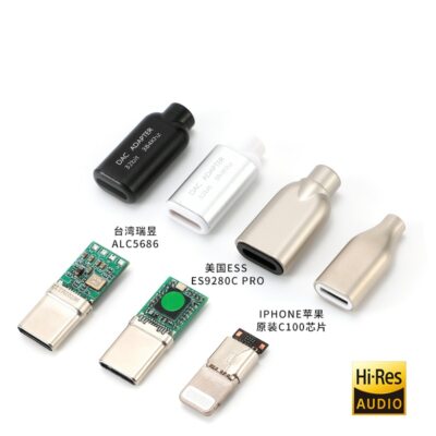 1Pcs ES9280C decoding line type-c for Realtek Lightning Audio C100 earphone plug