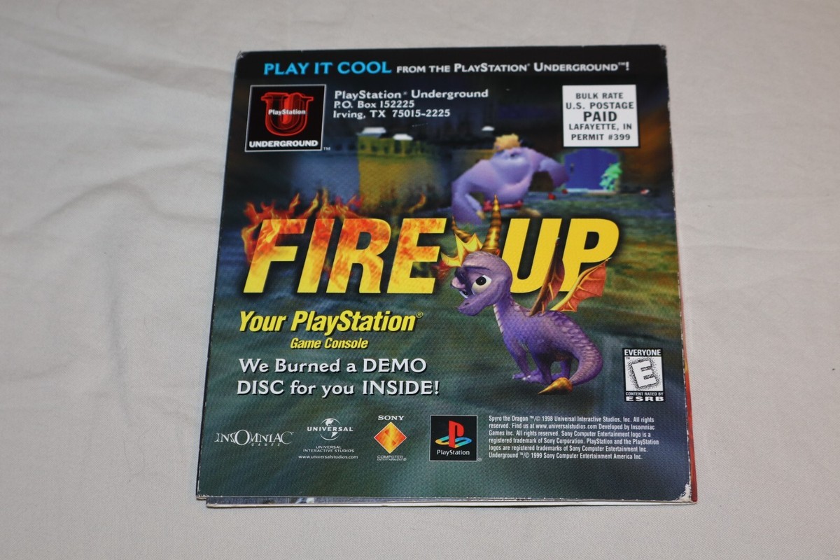 Playstation Underground Spyro the Dragon Demo Disc with Cardboard