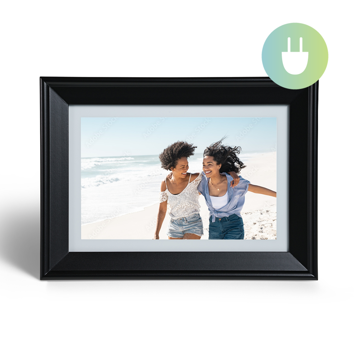 PhotoSpring 10in WiFi Digital Photo Frame Touchscreen Black