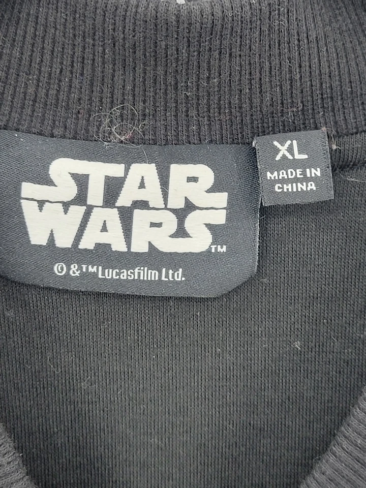 Chaqueta de bombardero Star Wars XL negra lentejuelas cremallera frontal Galaxy Sparkle Disney para mujer Foto 3 de 4