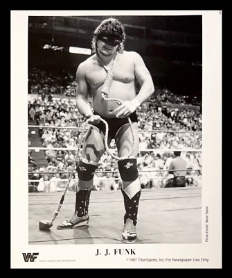 WWE JJ FUNK OFFICIAL LICENSED ORIGINAL 8X10 PROMO PHOTO FROM 1987 VERY RARE
