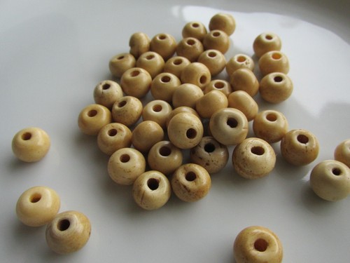 Jewellery Design 10mm Natural Cream Round Chunky Bone Bead Beads Pack 10 - Picture 3 of 6