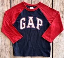Boys 3 Yrs T-Shirt Long Sleeve Baseball Baby GAP NWT Blue/Red-855069