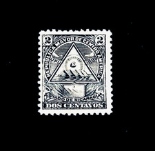 Sello NICARAGUA - 1898 Escudo de armas en triángulo 2c Sn 100 como nuevo OG H r4