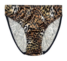 Second Skin Satin Hipster Panty Leopard Print 2XL