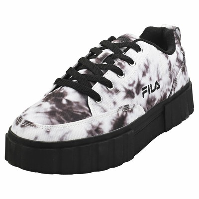 Fila Sandblast Low Dark Tie Dye Mujeres Black White Textil Zapatillas Planas  | eBay