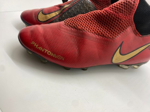 Nike Phantom Vision Jam Soccer Cleats Men's Size 8 Red Swoosh Logo Ribbed - Picture 6 of 21