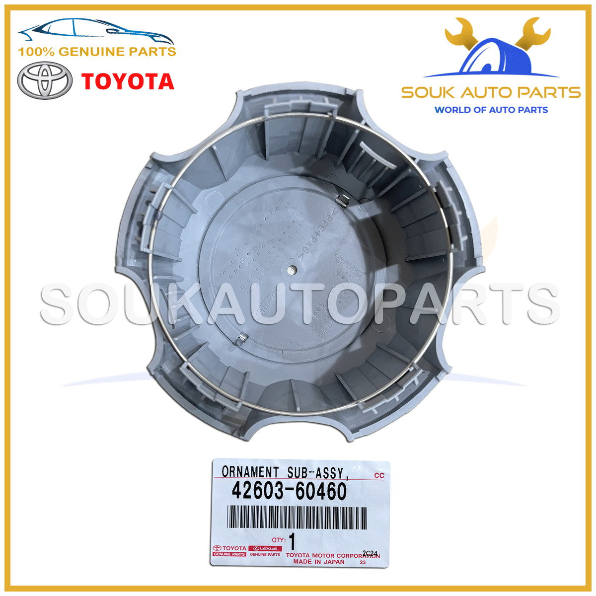 42603-60460 Genuine Toyota ORNAMENT SUB-ASSY, WHEEL HUB (FRONT  